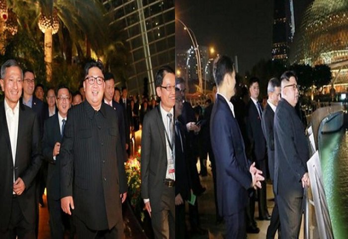Kim takes late-night stroll in Singapore ahead of summit