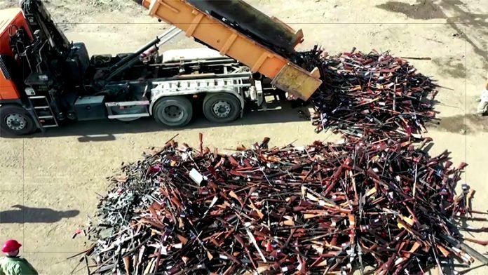 Belgium melts down over 22,000 firearms into recycled steel