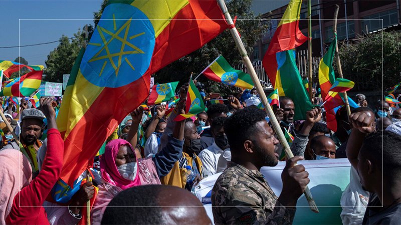 Ethiopia’s Tigray conflict: Tens of thousands attend anti-US rally