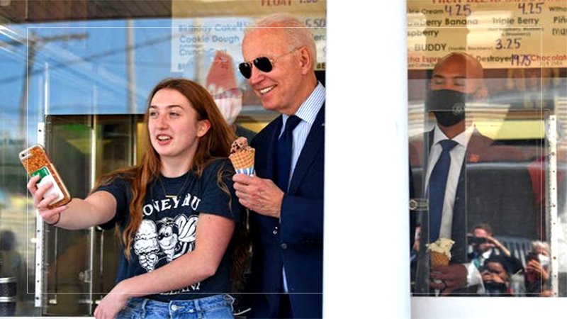 President Biden Stops At Cleveland Ice Cream Shop For Sweet Treat