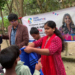 On the day of Fauzia J. Chowdhury’s birthday, the children of Daudpur village received winter garments