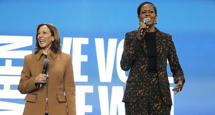 ‘Take our lives seriously,’ Michelle Obama pleads as she rallies for Kamala Harris in Michigan