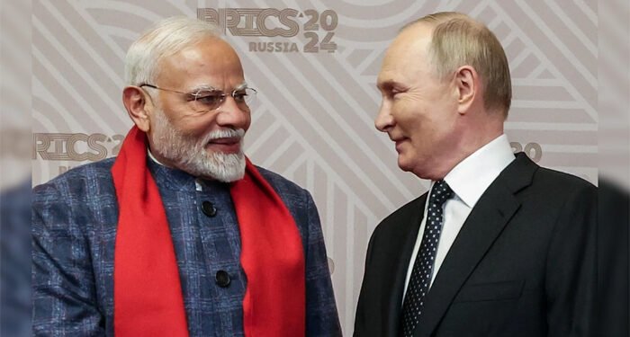 Modi Gifts Jharkhand’s Sohrai Painting To Putin At BRICS Summit